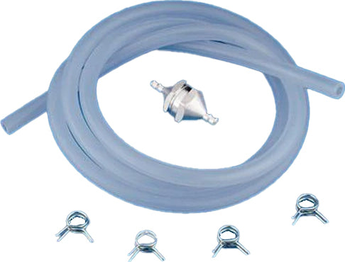 3/32" ID Silicone Fuel Tubing, Filter & Fuel Line Clip Combo