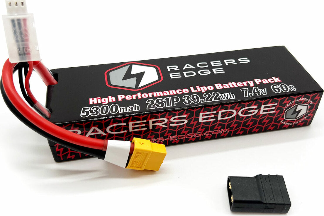 5300mAh 2S 7.4V 60C Hard Case Lipo Battery XT60 w/TRX Adapt
