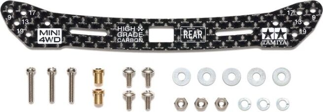 JR HG Carbon Wide Rear Plate, 2mm Sliding Dampers