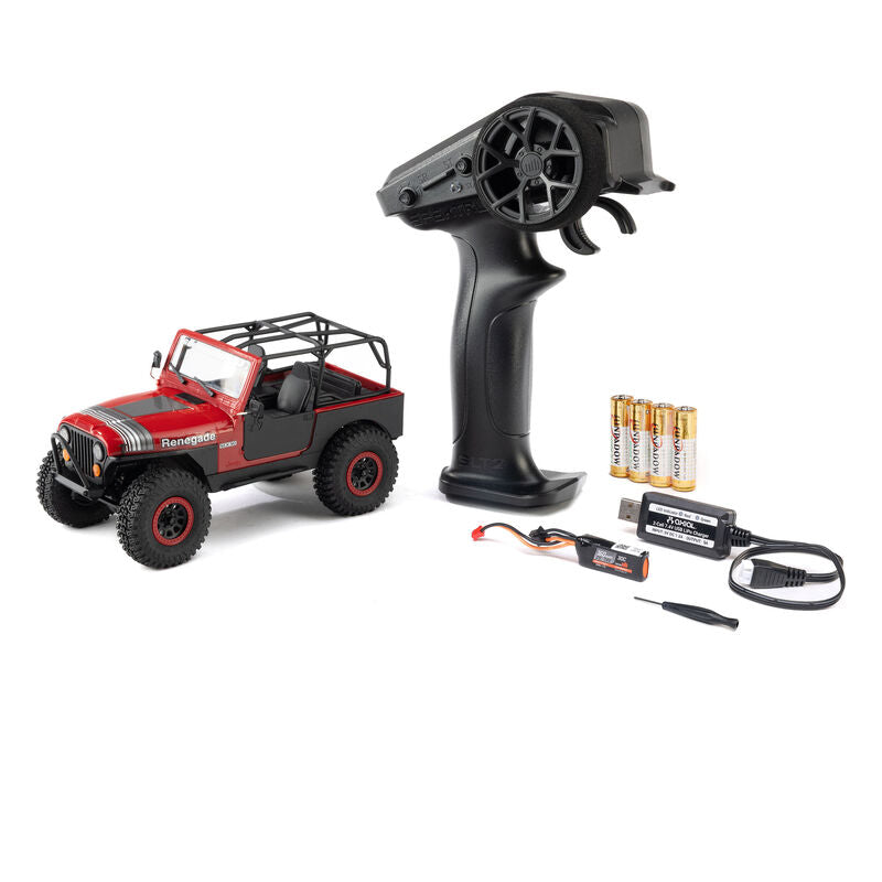 Axial SCX30 Jeep CJ-7 GenRight 4X4 RTR Rock Crawler, Red