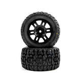 Pro-Line Jaeger F/R MT Tires MTD 12mm Black Split Six PRO1034610