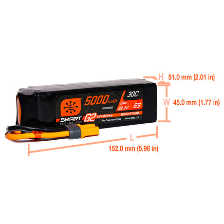 5000mAh 6S 22.2V Smart G2 LiPo 30C; IC5 — view 3