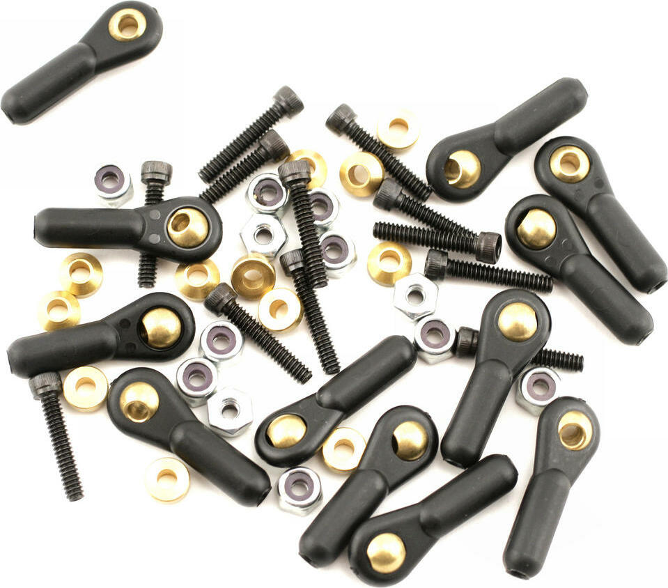 DuBro 4-40 Heavy Duty Ball Link Set (Black) (12)
