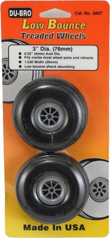 DuBro 3" Treaded Low Bounce Wheels (2)