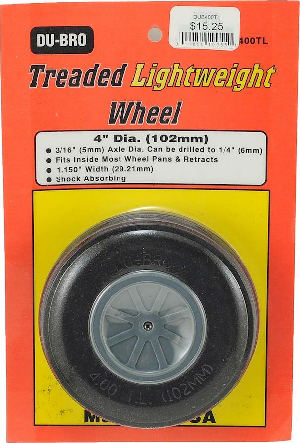 DuBro 4" Treaded Lite Wheel