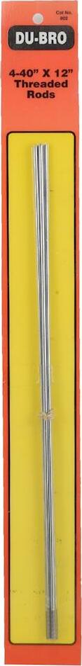 DuBro 4-40x12" Threaded Rods (6)