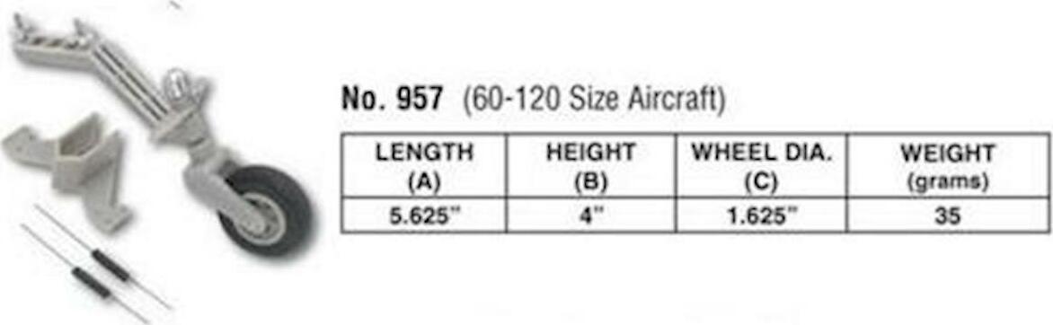 DuBro Semi-Scale Tailwheel System: 90-120