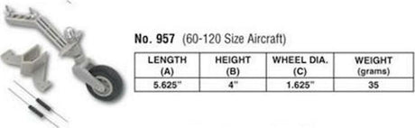 DuBro Semi-Scale Tailwheel System: 90-120