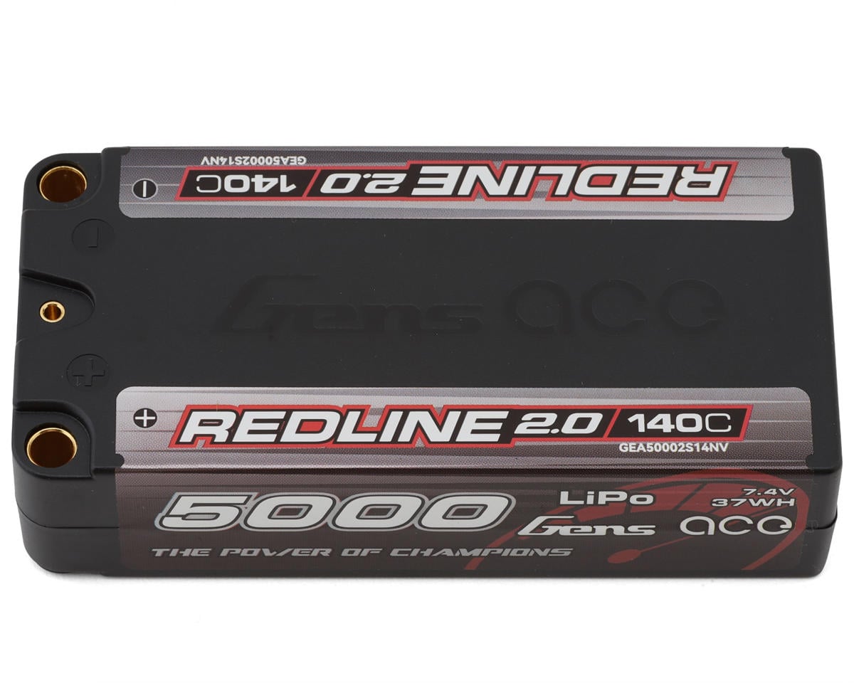 5000mAh 2S 140C 7.4V HardCase 63# Shorty Redline