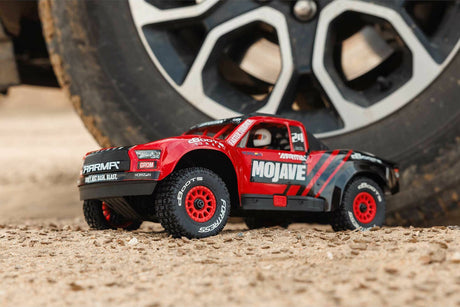 MOJAVE GROM MEGA 380 Brushed 4X4 Small Scale Desert Truck RTR with Battery & Charger, Red/Black