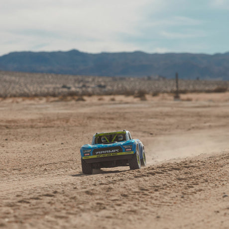 MOJAVE GROM MEGA 380 Brushed 4X4 Small Scale Desert Truck RTR with Battery & Charger, Blue/White