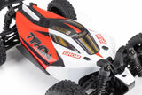 TYPHON GROM MEGA 380 Brushed 4X4 Small Scale Buggy RTR with Battery & Charger, Red/White