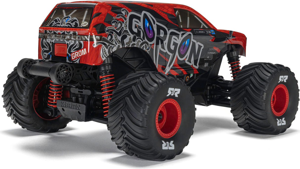 1/16 GORGON GROM 4X4 RTR Brushed Monster Truck (Battery & Charger Included), Red