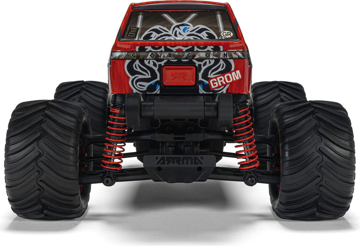 1/16 GORGON GROM 4X4 RTR Brushed Monster Truck (Battery & Charger Included), Red