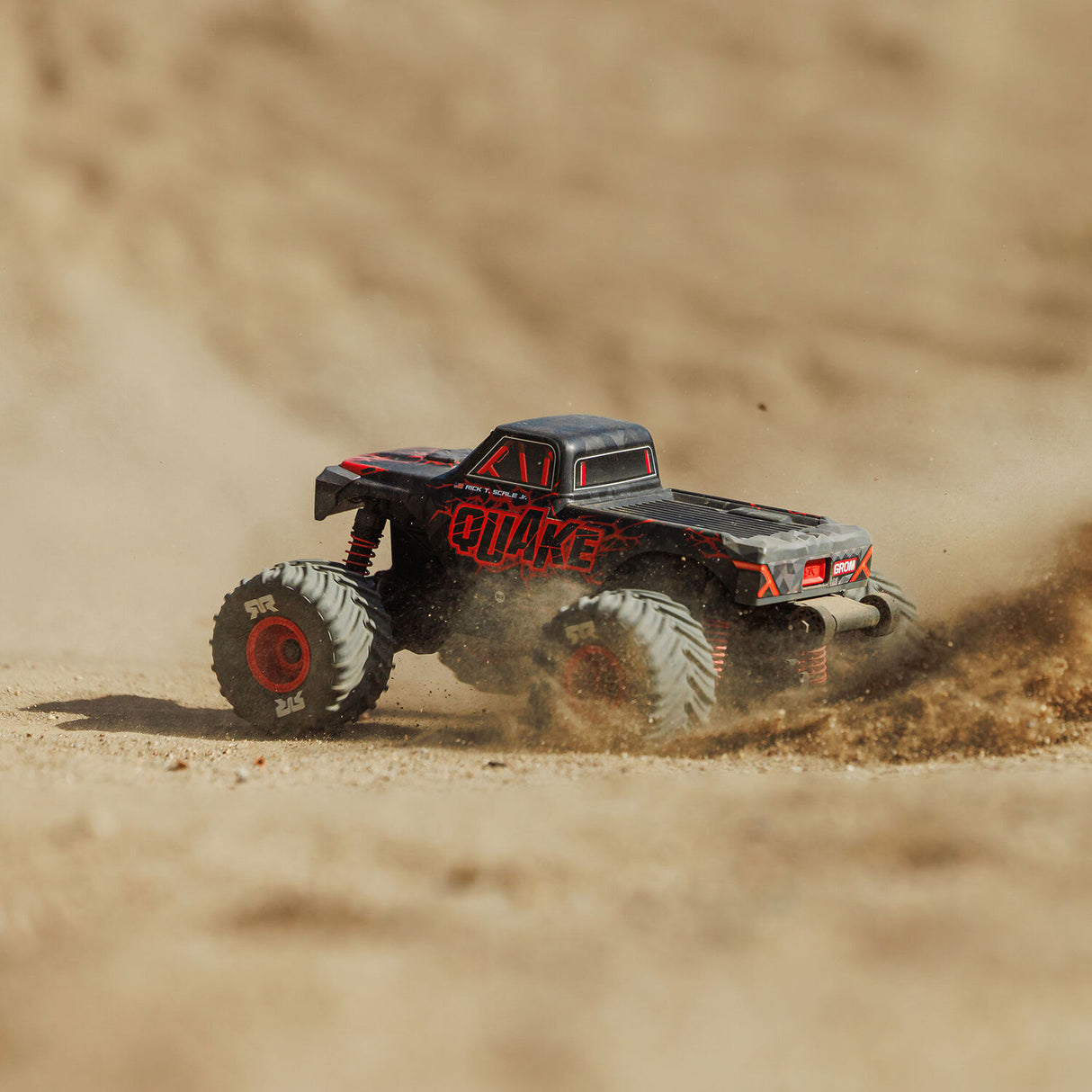 1/16 QUAKE GROM 4X4 RTR Brushed Monster Truck (Battery & Charger Included), Red