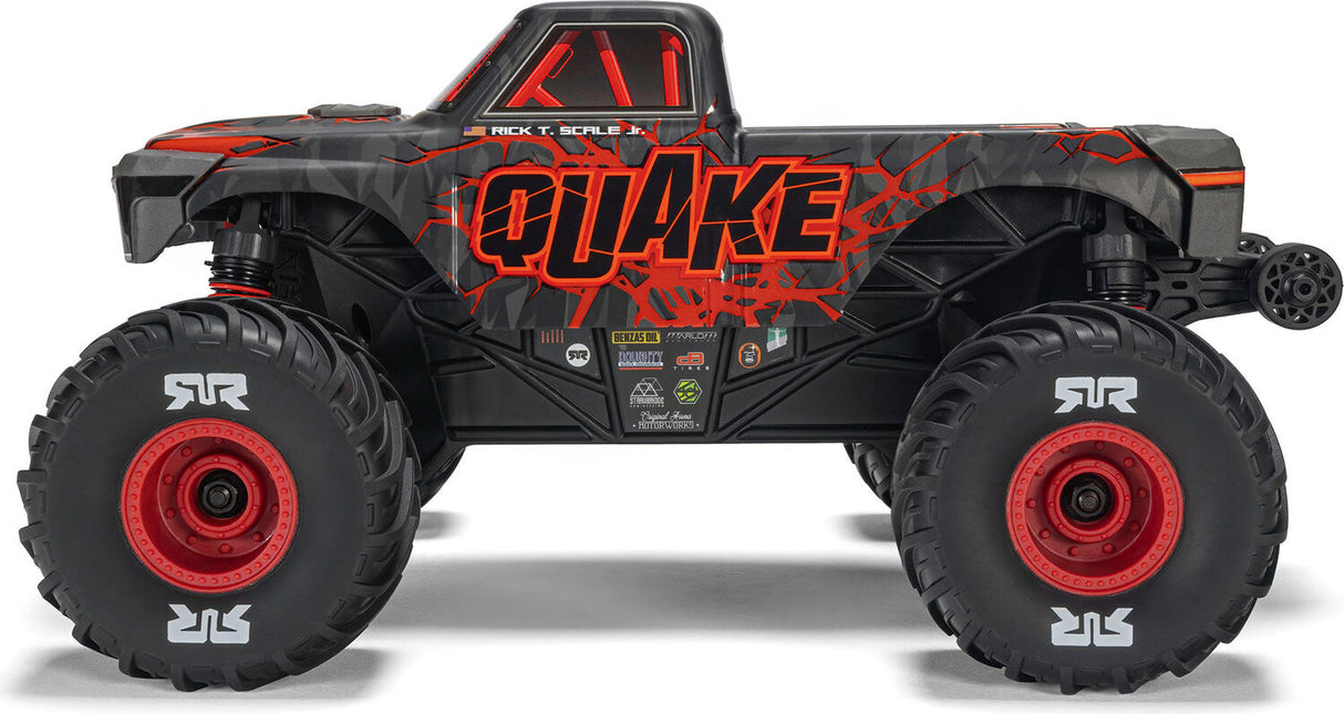 1/16 QUAKE GROM 4X4 RTR Brushed Monster Truck (Battery & Charger Included), Red