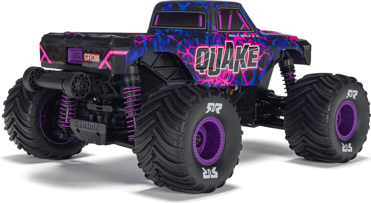1/16 QUAKE GROM 4X4 RTR Brushed Monster Truck (Battery & Charger Included), Purple