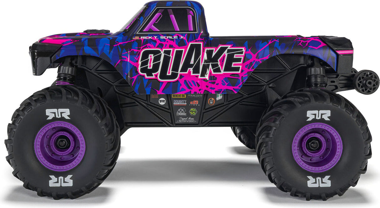 1/16 QUAKE GROM 4X4 RTR Brushed Monster Truck (Battery & Charger Included), Purple