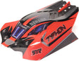 1/8 Clipless Painted Decaled Body, Black: TYPHON 4X4