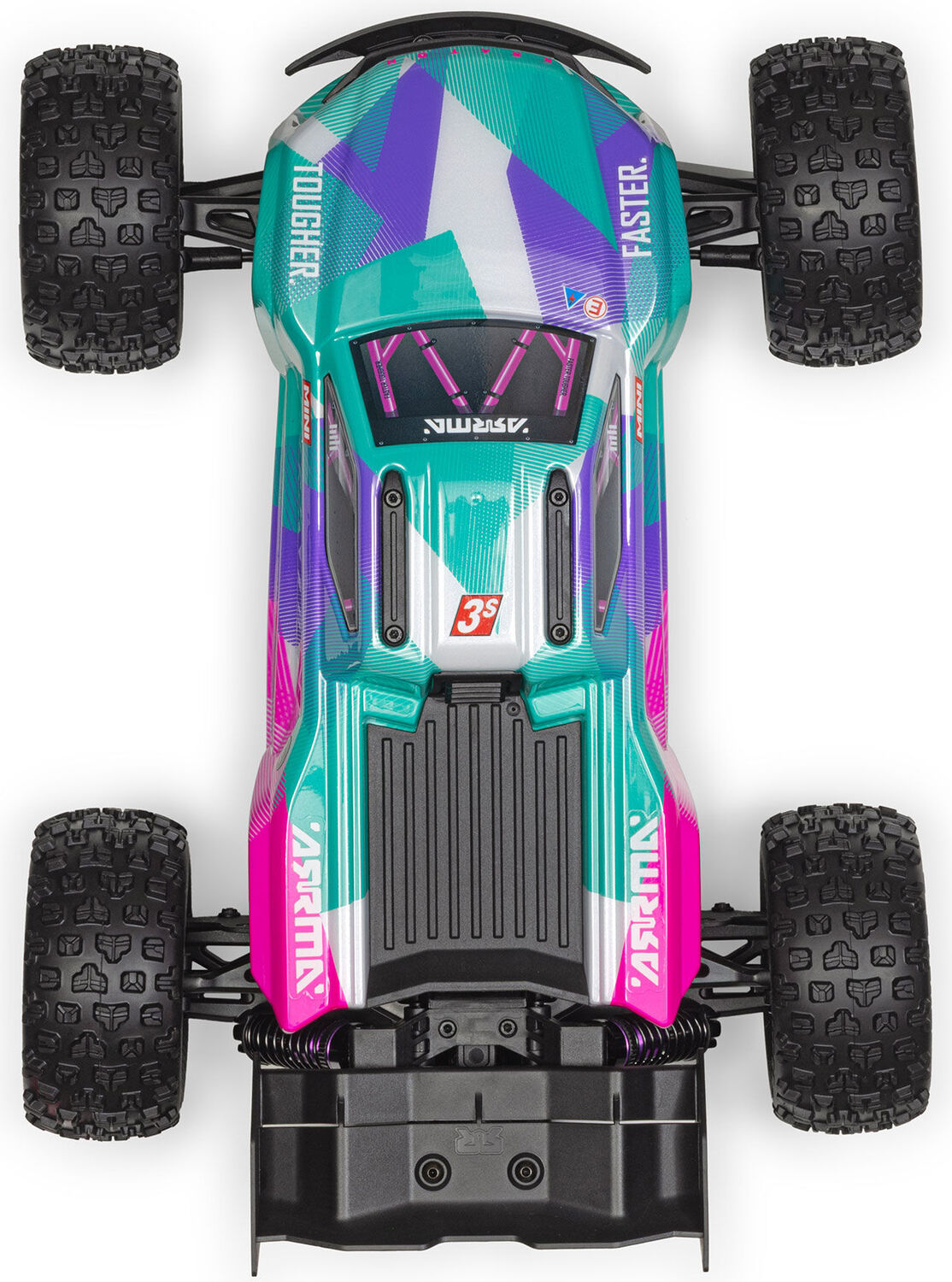 1/16 MINI KRATON 3S DSC 4X4 RTR Brushless Speed Truck (Battery & Charger Included), Teal/Pink