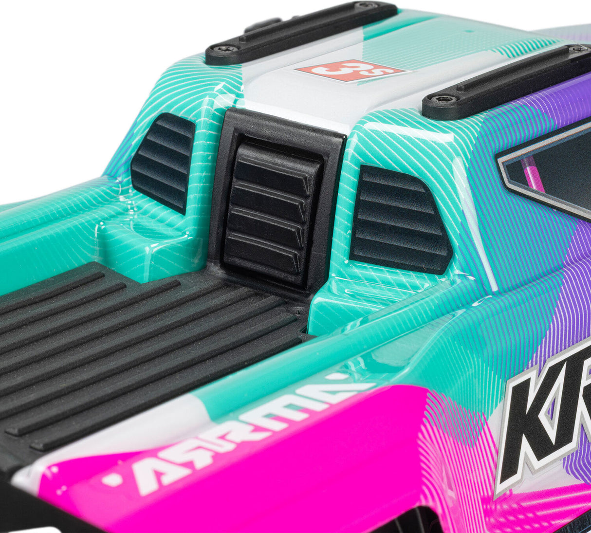 1/16 MINI KRATON 3S DSC 4X4 RTR Brushless Speed Truck (Battery & Charger Included), Teal/Pink