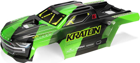 1/8 Painted Body with Decals, Green/Black: KRATON 6S BLX V6