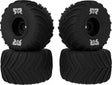 dBoots Chevron Mounted Tire Set Glued, Black (2 Pairs): GROM
