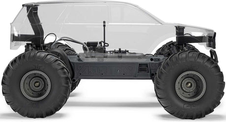 1/10 GORGON 2WD RTA Kit Brushed Monster Truck (Battery & Charger Included), Clear