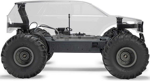 1/10 GORGON 2WD RTA Kit Brushed Monster Truck (Battery & Charger Included), Clear