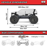 1/10 GORGON 2WD RTA Kit Brushed Monster Truck (Battery & Charger Included), Clear