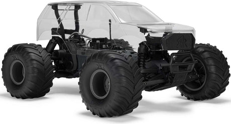 1/10 GORGON 2WD RTA Kit Brushed Monster Truck (Battery & Charger Included), Clear