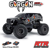 1/10 GORGON 2WD RTR Brushed Monster Truck (Battery & Charger Included), Gun Metal
