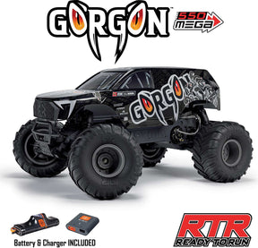 1/10 GORGON 2WD RTR Brushed Monster Truck (Battery & Charger Included), Gun Metal