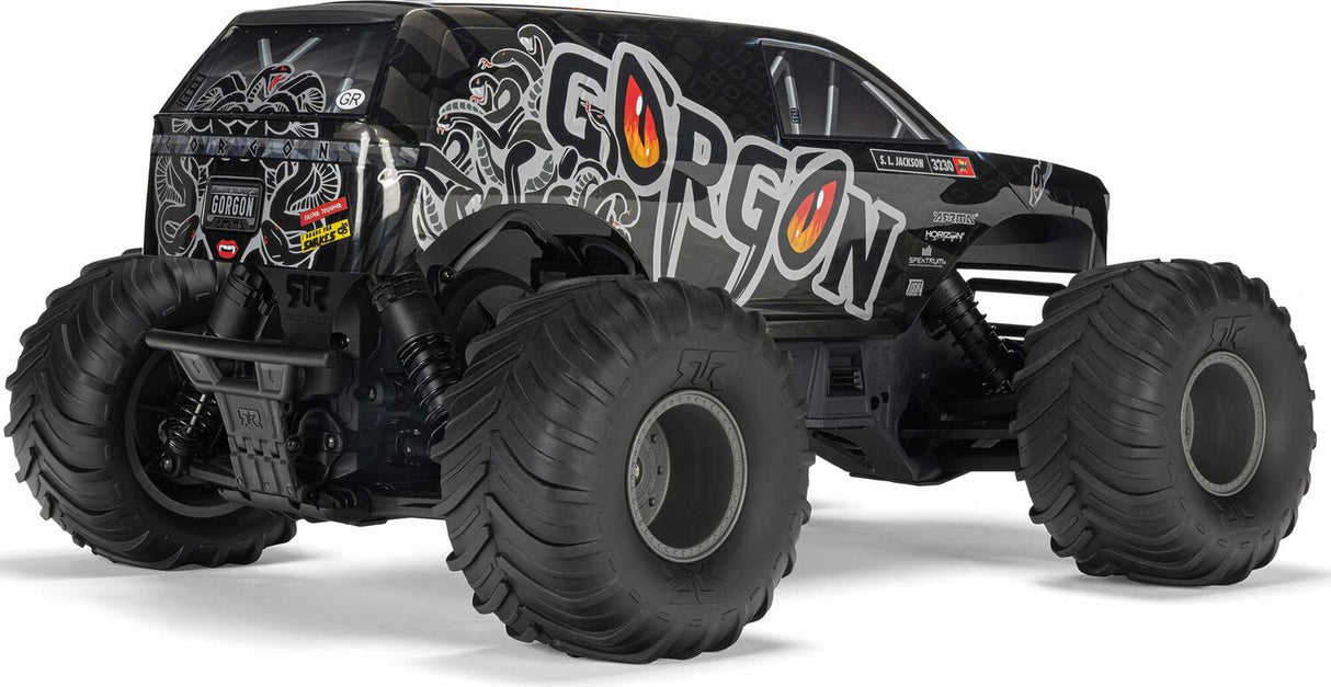 1/10 GORGON 2WD RTR Brushed Monster Truck (Battery & Charger Included), Gun Metal