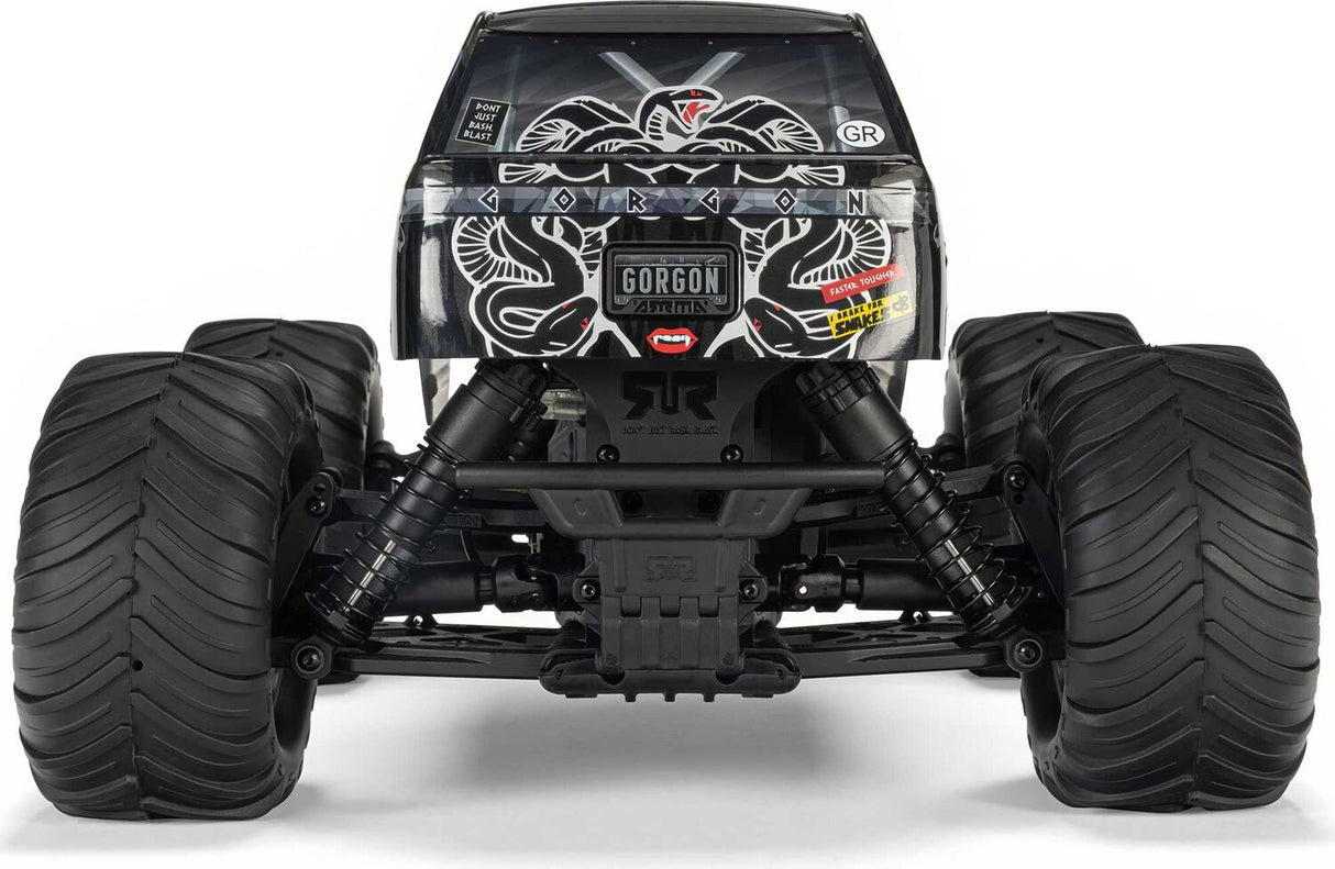 1/10 GORGON 2WD RTR Brushed Monster Truck (Battery & Charger Included), Gun Metal