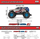 1/10 FREEDOM FLYER 223S 2WD RTR Brushless Monster Truck (Battery & Charger Included), White