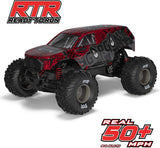 1/10 GORGON 223S 2WD RTR Brushless Monster Truck, Red/Black