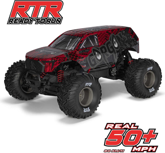 1/10 GORGON 223S 2WD RTR Brushless Monster Truck, Red/Black
