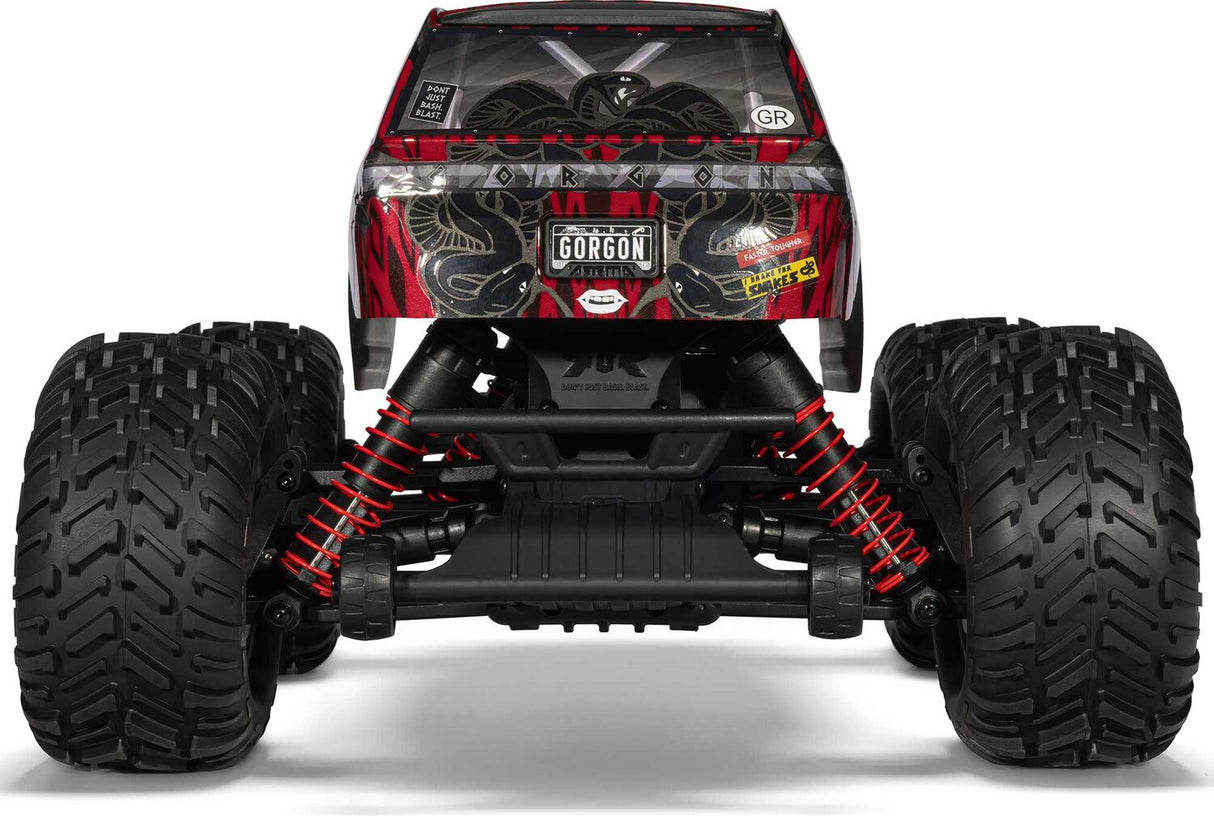 1/10 GORGON 223S 2WD RTR Brushless Monster Truck, Red/Black