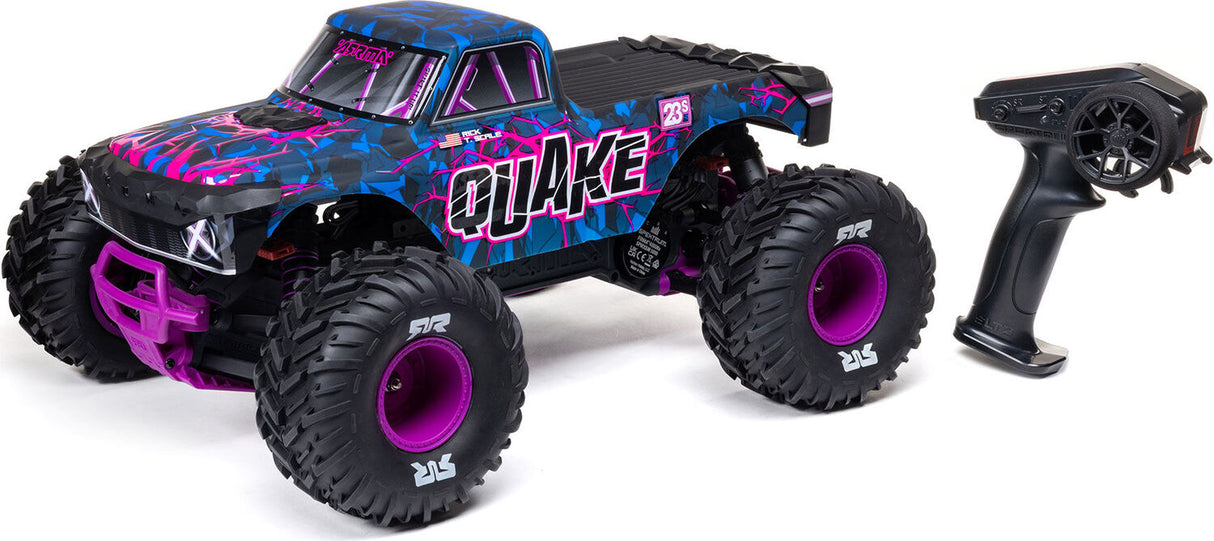 1/10 QUAKE 223S DSC 2WD RTR Brushless Monster Truck, Purple