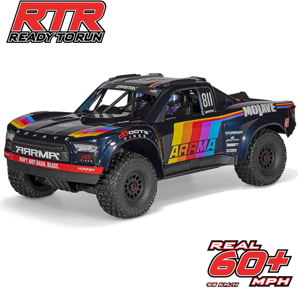 1/7 MOJAVE 6S 4X4 RTR Brushless Desert Truck, Blue
