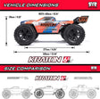 1/8 KRATON 4X4 6S BLX BRUSHLESS V6 SPEED TRUCK RTR (Blue/Red)