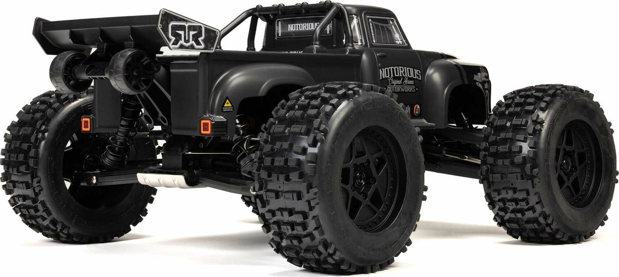 1/8 NOTORIOUS 6S 4X4 RTR Brushless Stunt Truck, Black