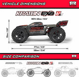 1/8 KRATON 6S EXB 4X4 RTR Brushless Speed Truck, BLACK