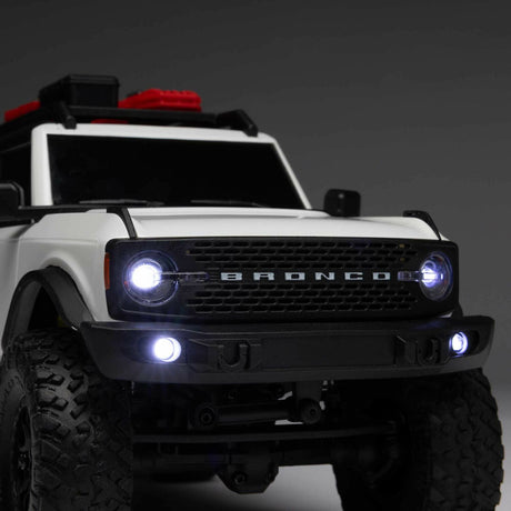 1/24 SCX24 Ford Bronco 4X4 RTR Brushed Rock Crawler (Battery & Charger Included), White