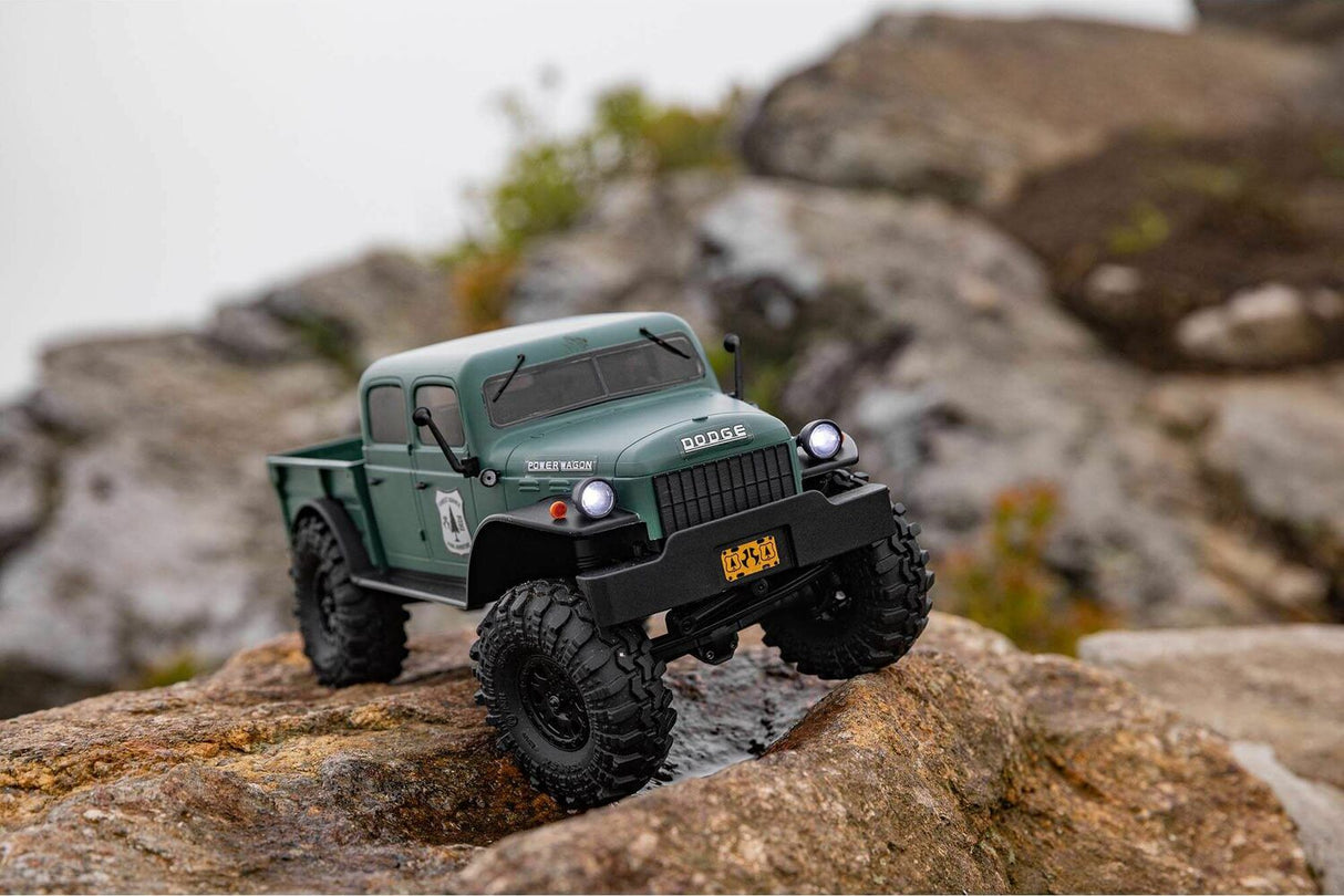 1/24 SCX24 Dodge Power Wagon 4WD Rock Crawler Brushed RTR, Green