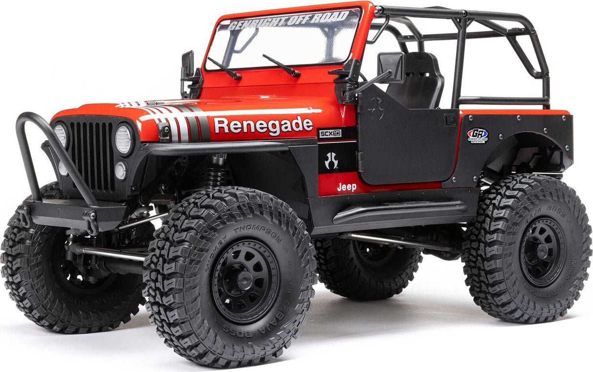 1/10 SCX10 III Jeep CJ-7 4X4 RTR Brushed Rock Crawler, Red