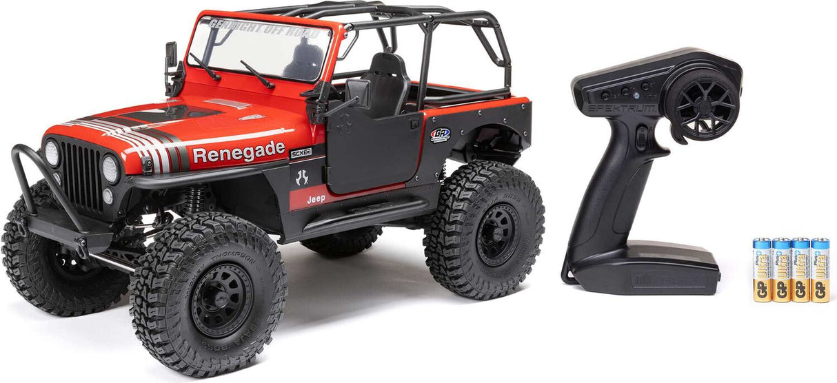 1/10 SCX10 III Jeep CJ-7 4X4 RTR Brushed Rock Crawler, Red