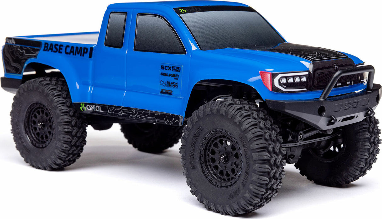 1/24 SCX24 Base Camp 4WD Rock Crawler Brushed RTR with Battery & Charger, Blue