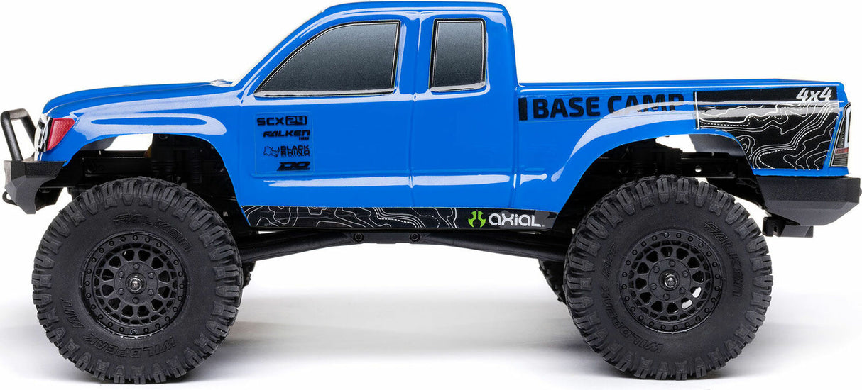 1/24 SCX24 Base Camp 4WD Rock Crawler Brushed RTR with Battery & Charger, Blue